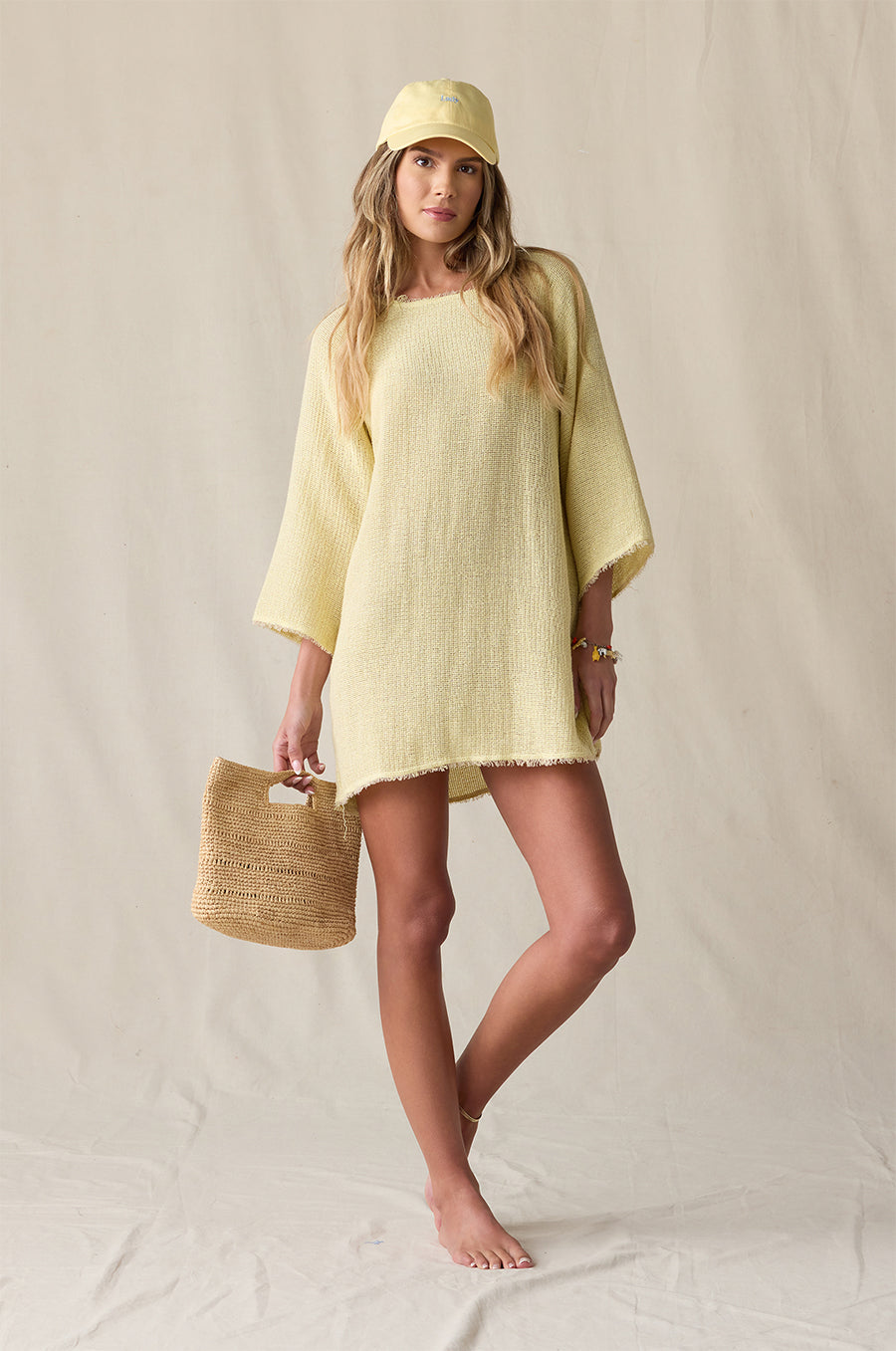 RIVIERA KNIT MINI DRESS IN SOLEIL