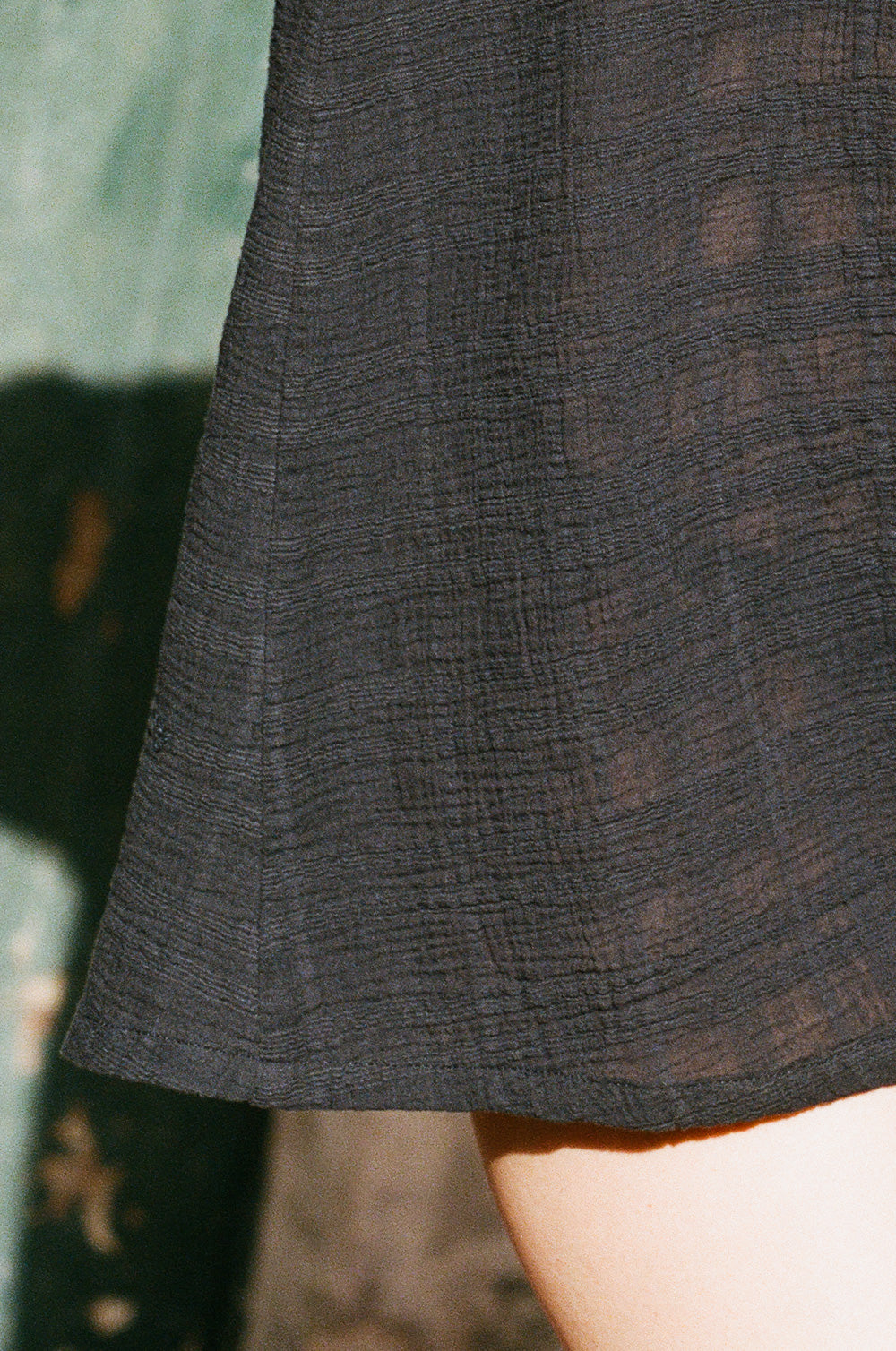 bateau maxi dress in black plaid gauze - the lady & the sailor