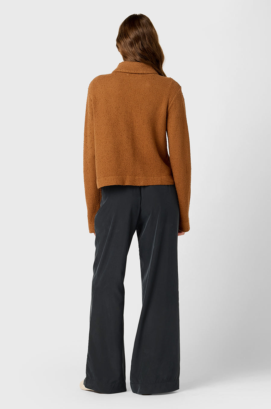 Silky Wide Leg Pant in washed black - the lady & the sailor