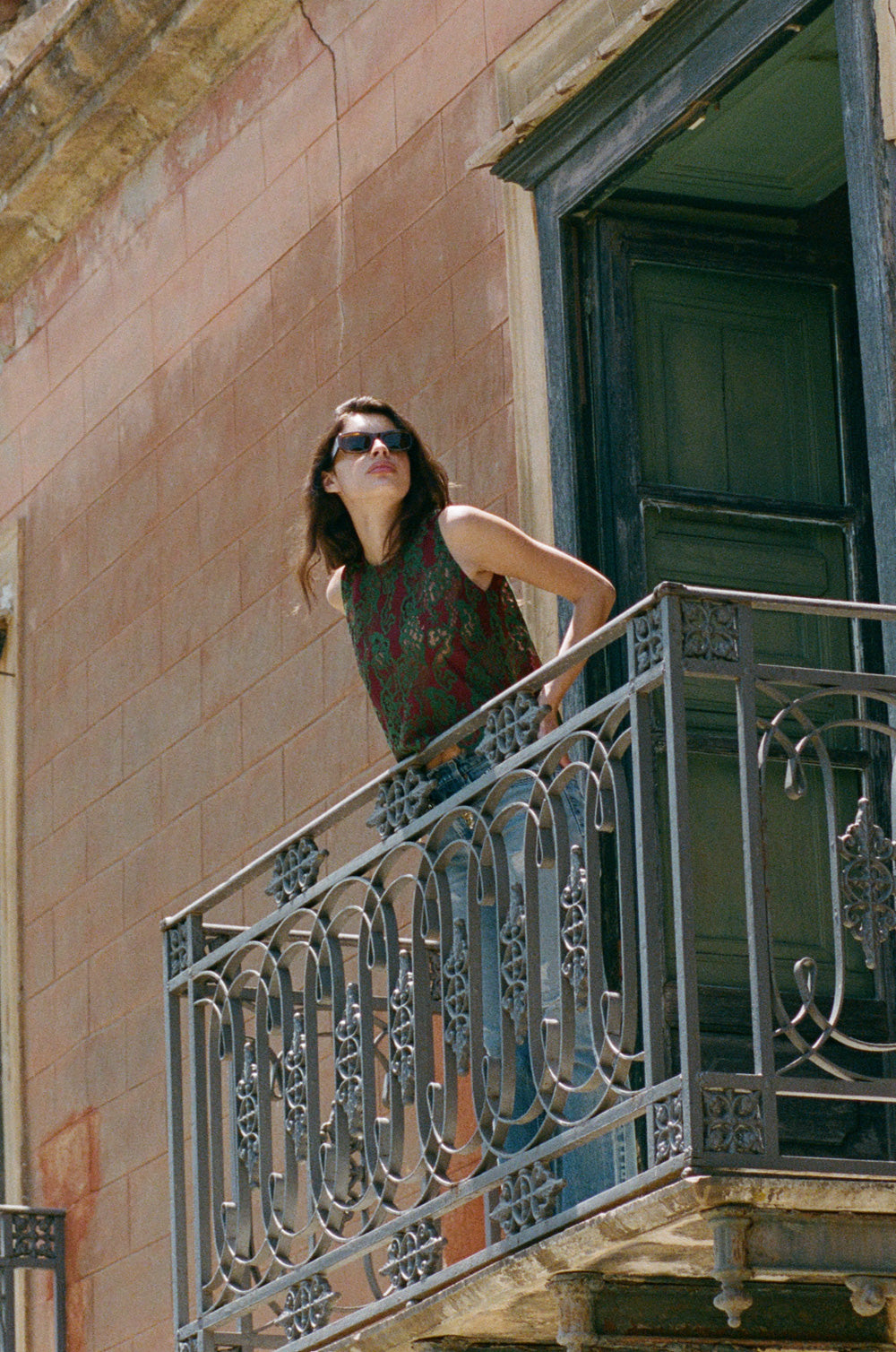 scalloped lace tank in plum - the lady & the sailor