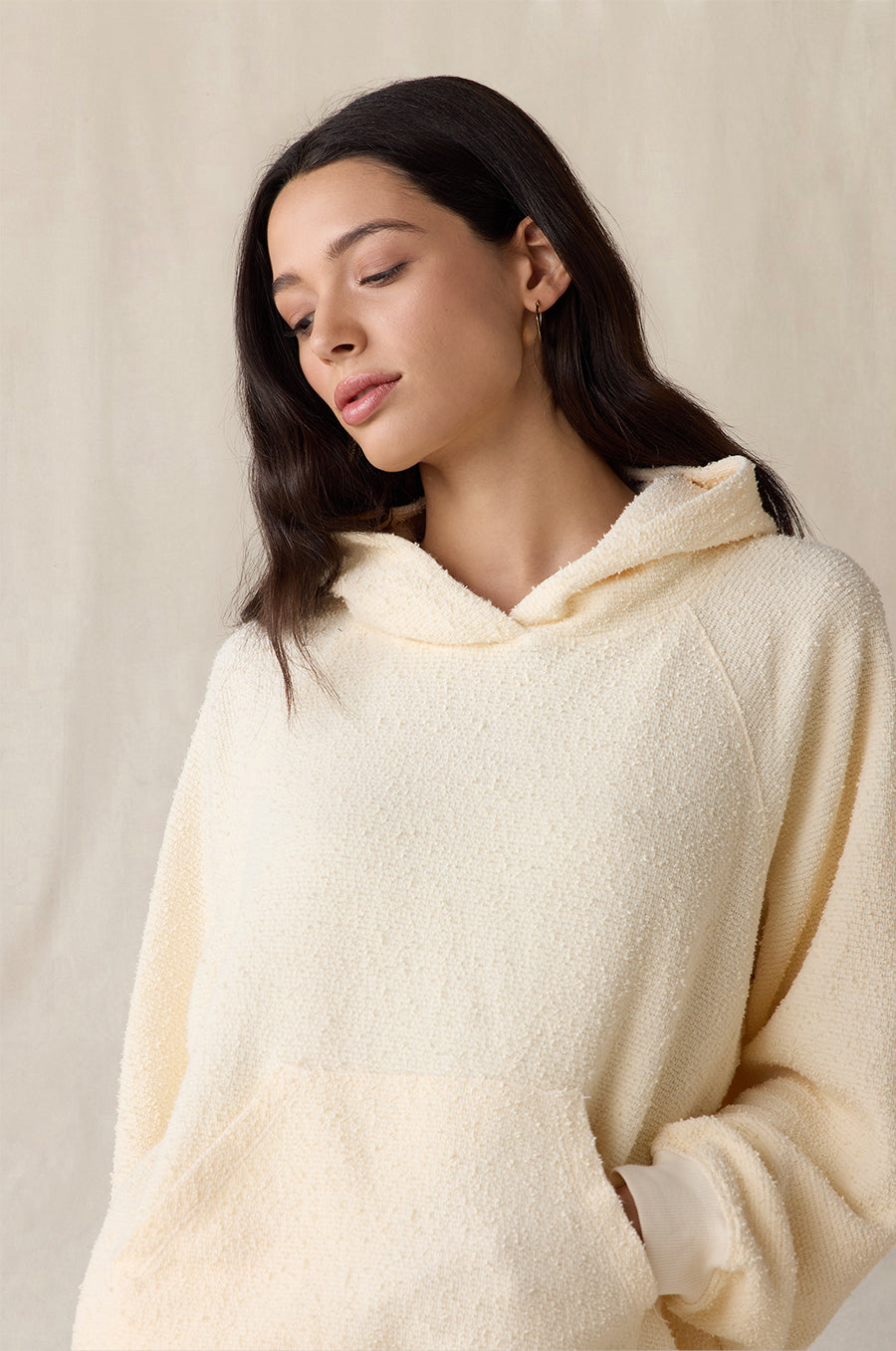 Tomboy Hoodie in crème bouclé - the lady & the sailor