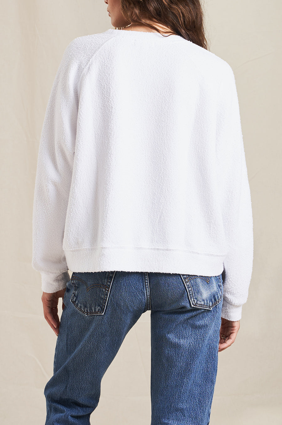 BRENTWOOD SWEATSHIRT IN WHITE BOUCLÉ - the lady & the sailor