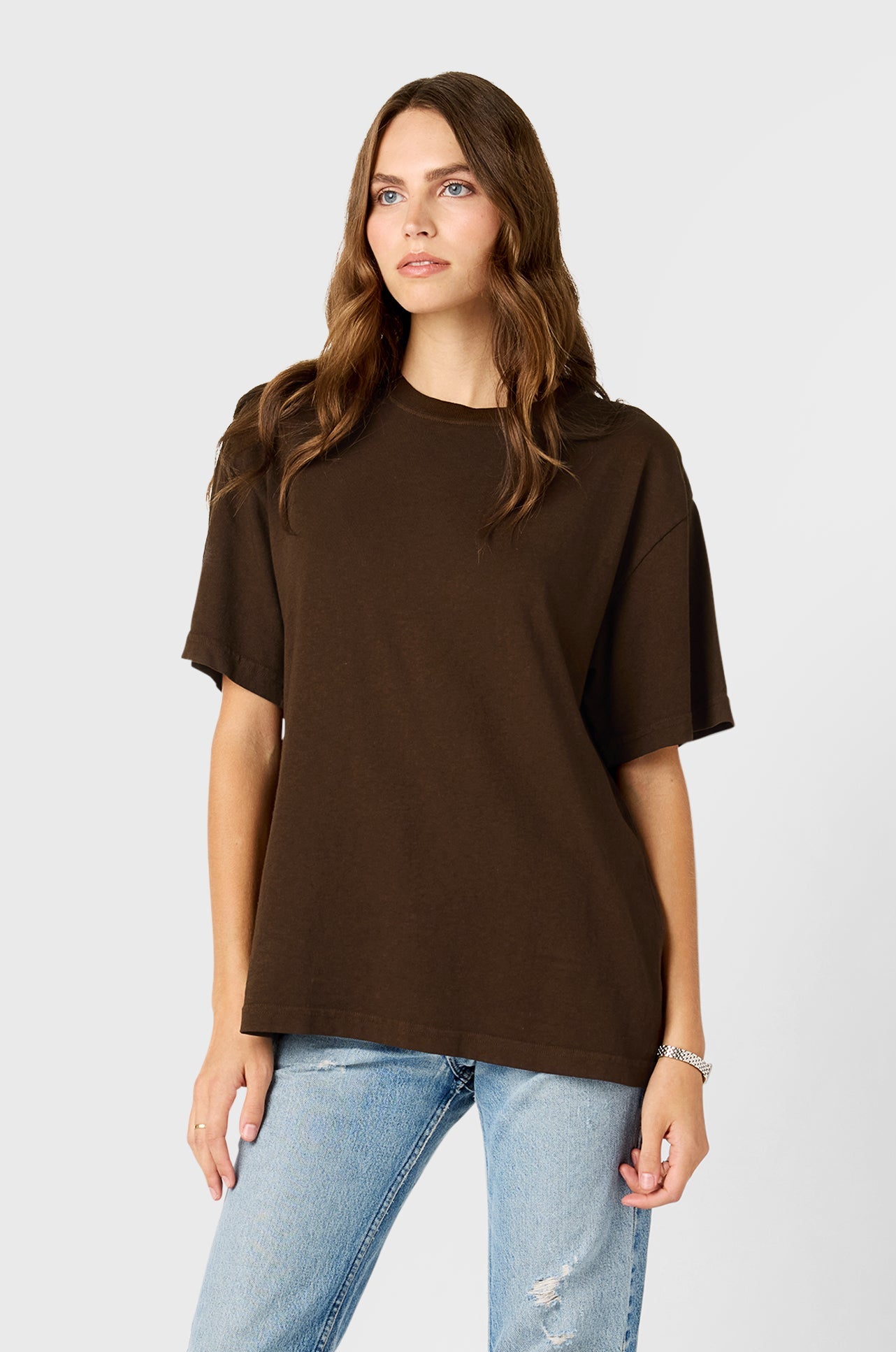 Slouchy Tee in chocolate - the lady & the sailor