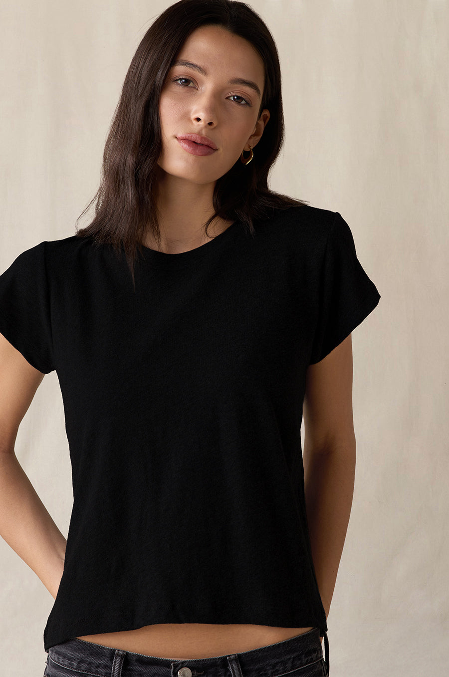 SHRUNKEN BF TEE IN BLACK VINTAGE COTTON