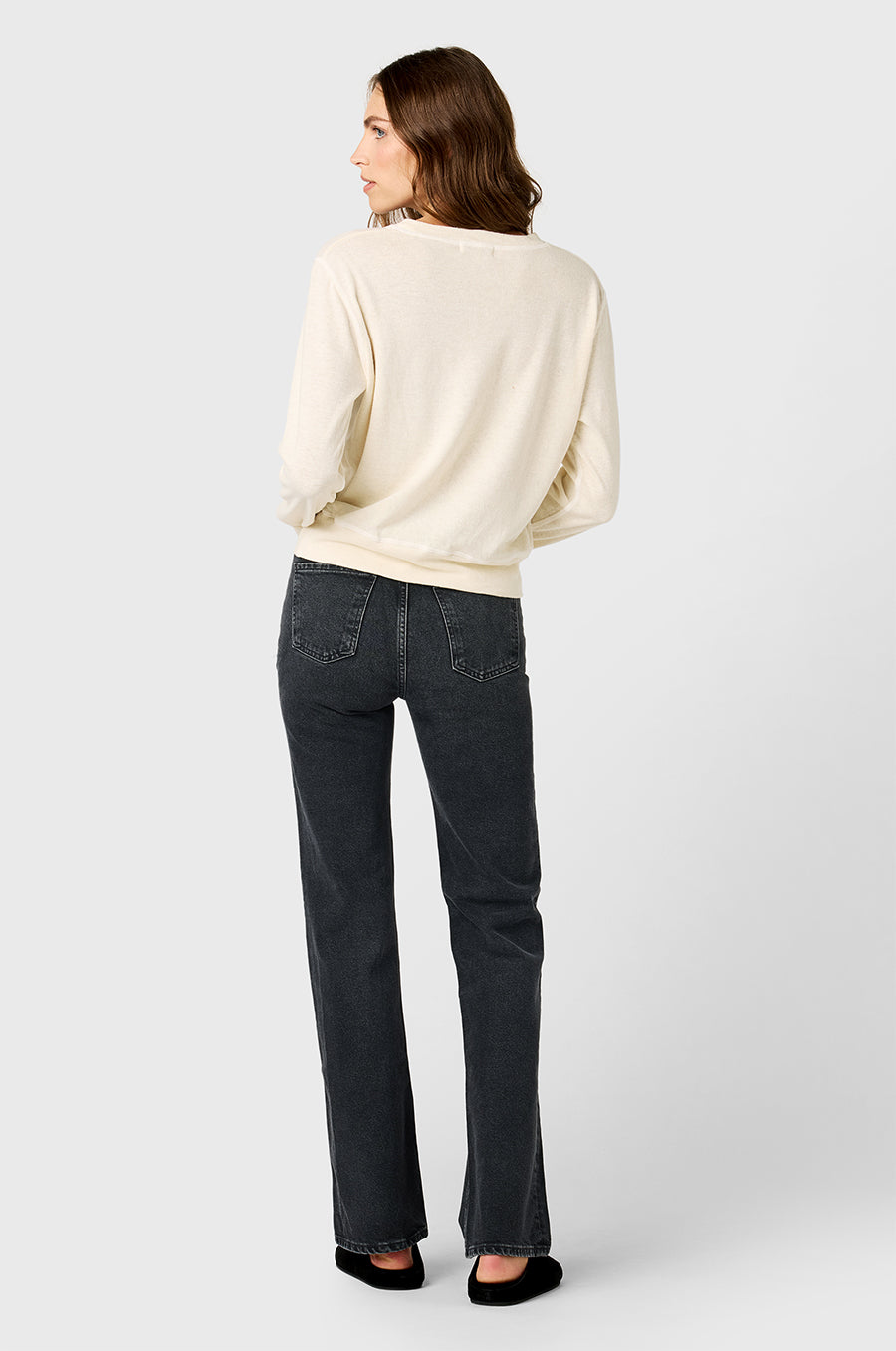 SCOOPNECK SWEATER IN VANILLA HEMP COTTON