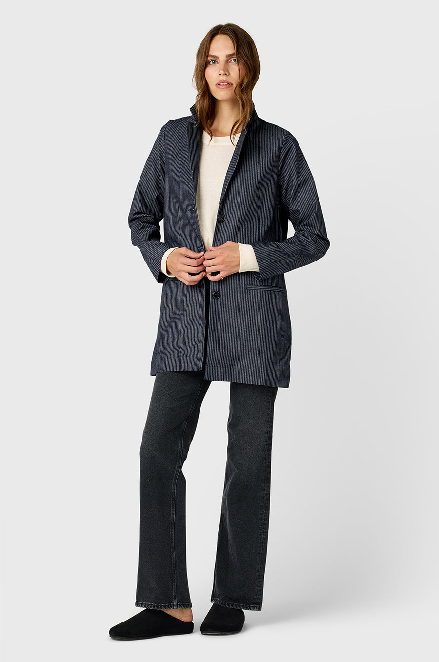 SCOOPNECK SWEATER IN VANILLA HEMP COTTON