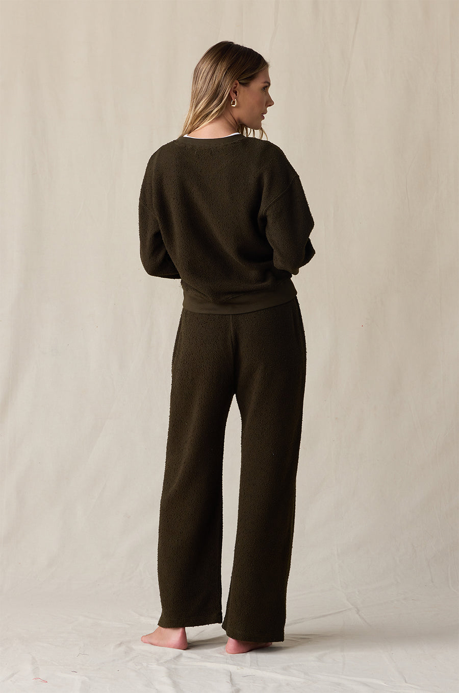THE EVERYDAY PANT IN MOSS BOUCLÉ