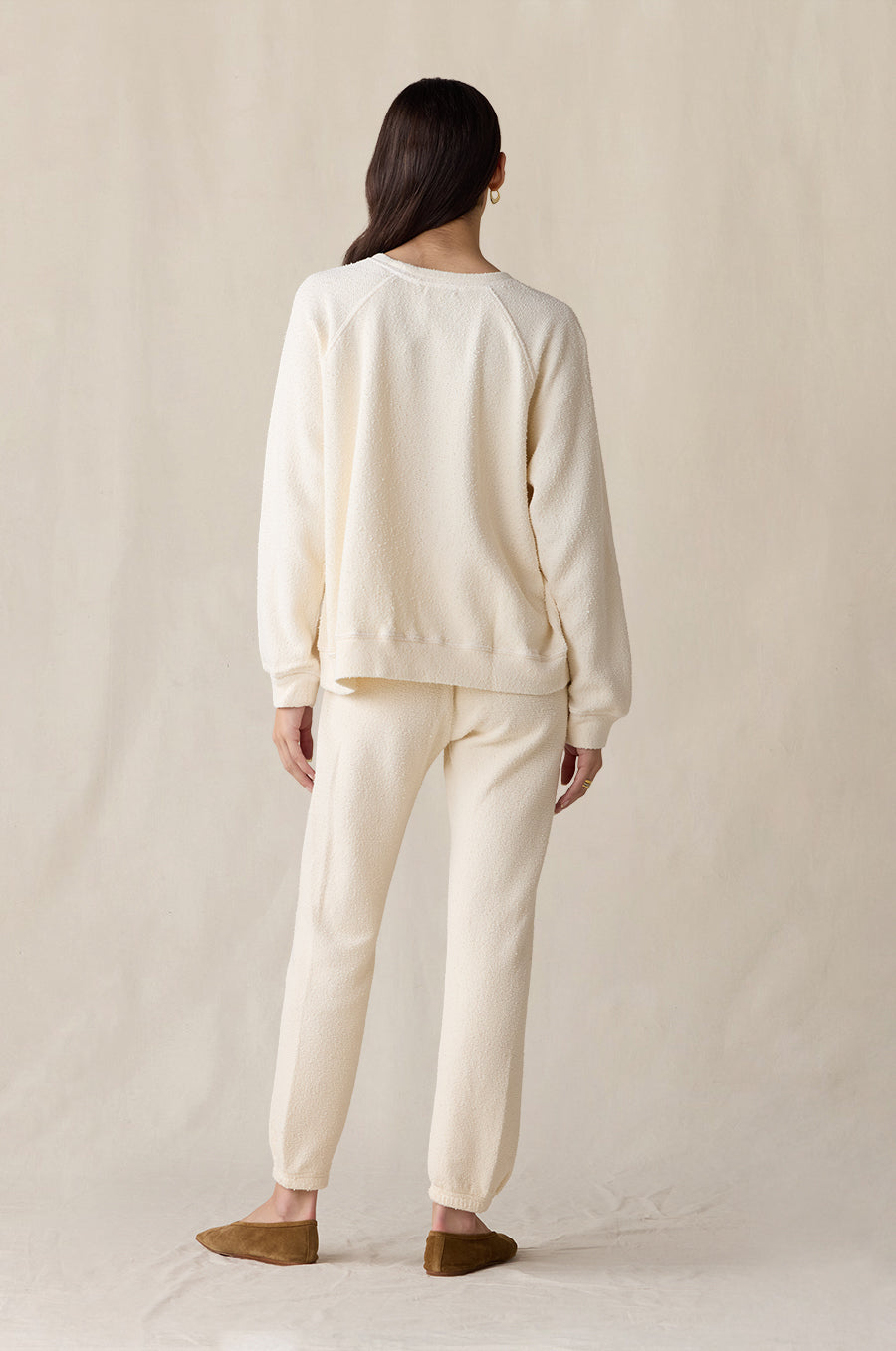 Brentwood Sweatshirt and Vintage Sweatpant in vanilla bouclé - the lady & the sailor