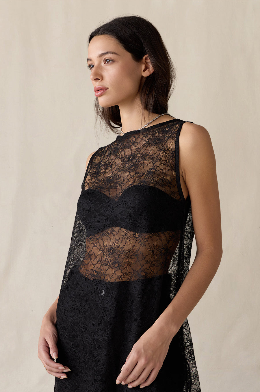 Mini Lace Tunic | Black Lace | the lady & the sailor Mini Lace Tunic | Black Lace | the lady & the sailor