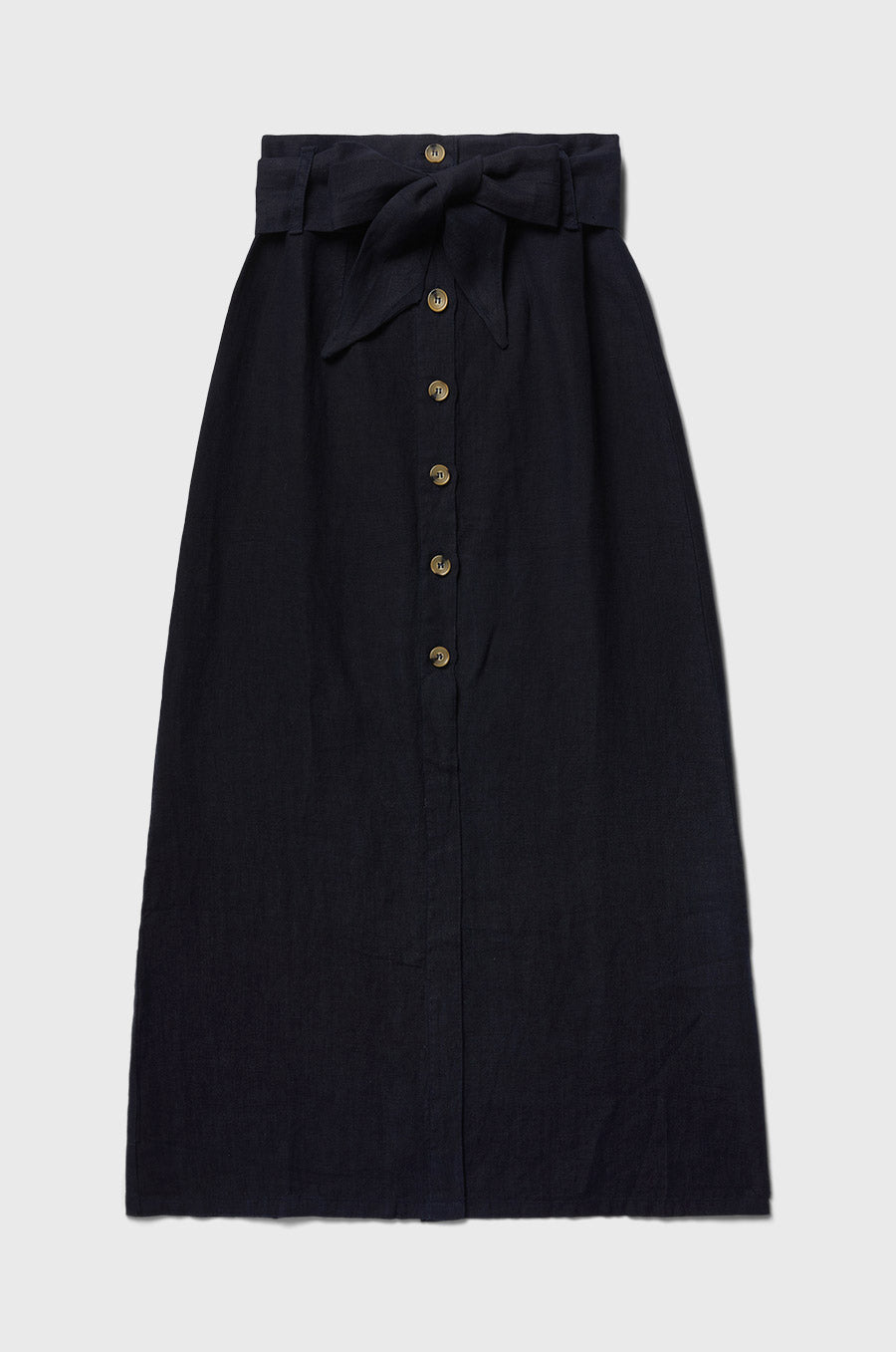 Women Navy Blue Front Button Mini Skirt