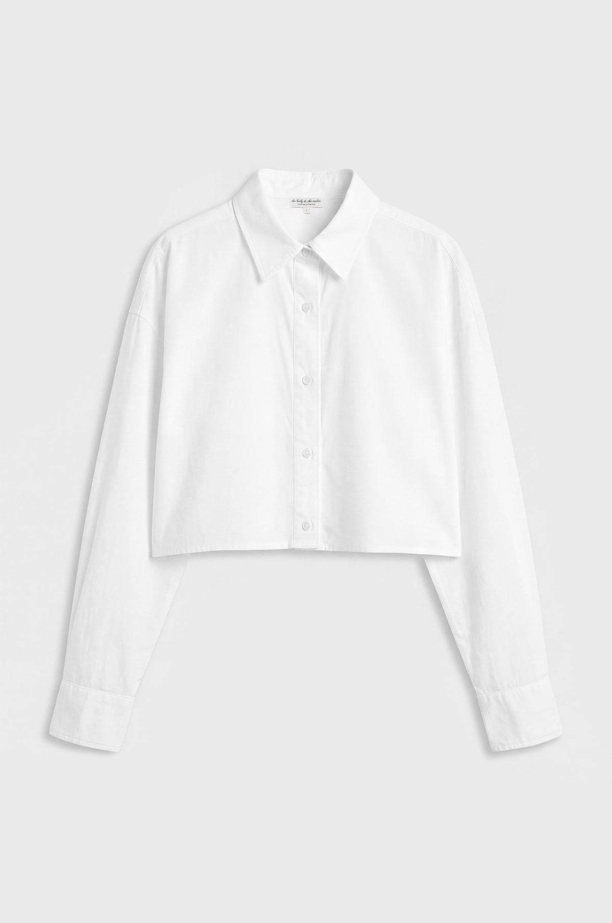 cropped white dress shirt Button Up | Poplin | the lady & the sailor 2 Nerezza Light Sweet Onion Dressing Crafted from 70% TENCEL Neck Size:14H
