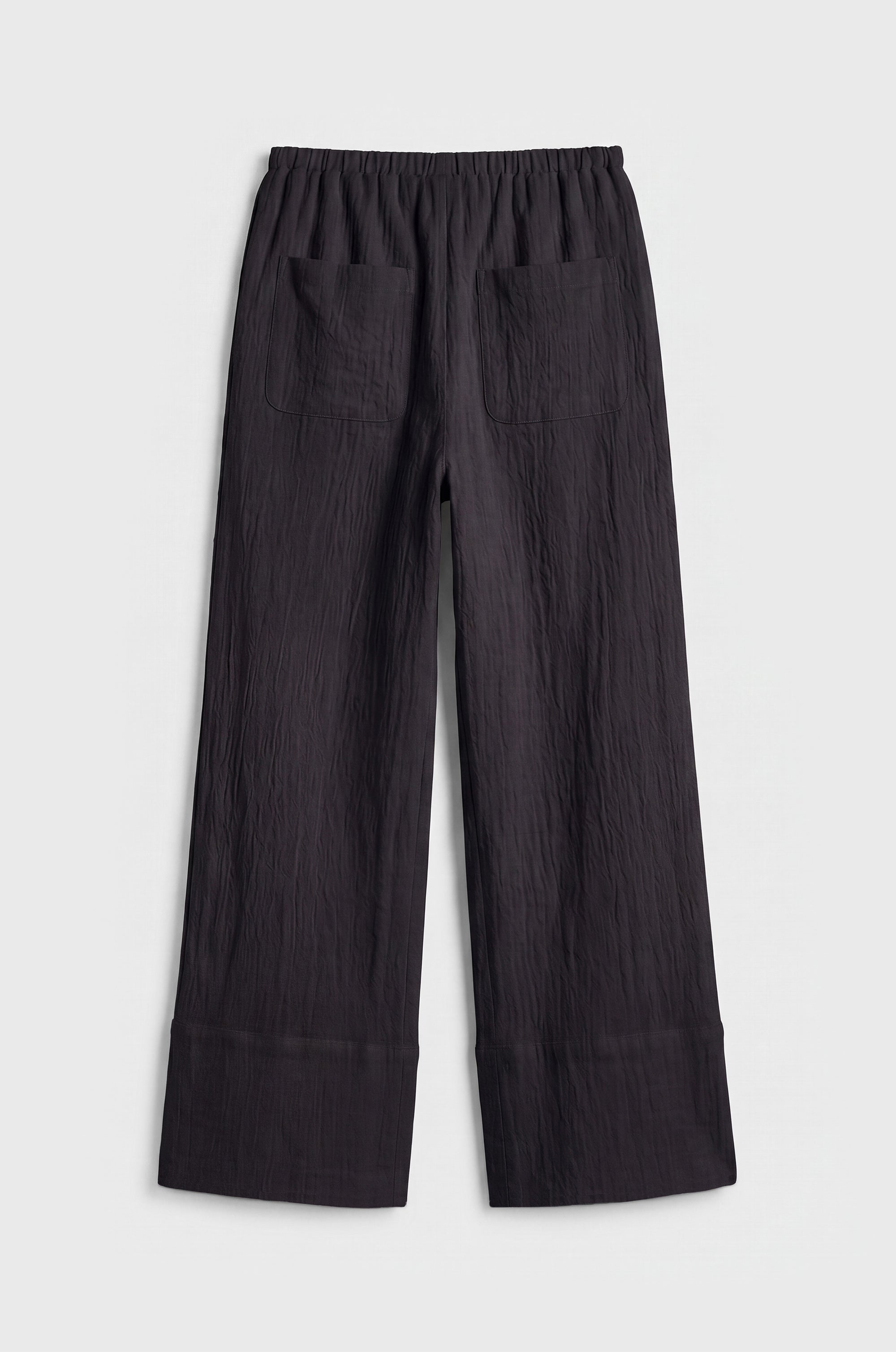 WIDE LEG CUFF PANT IN BLACK