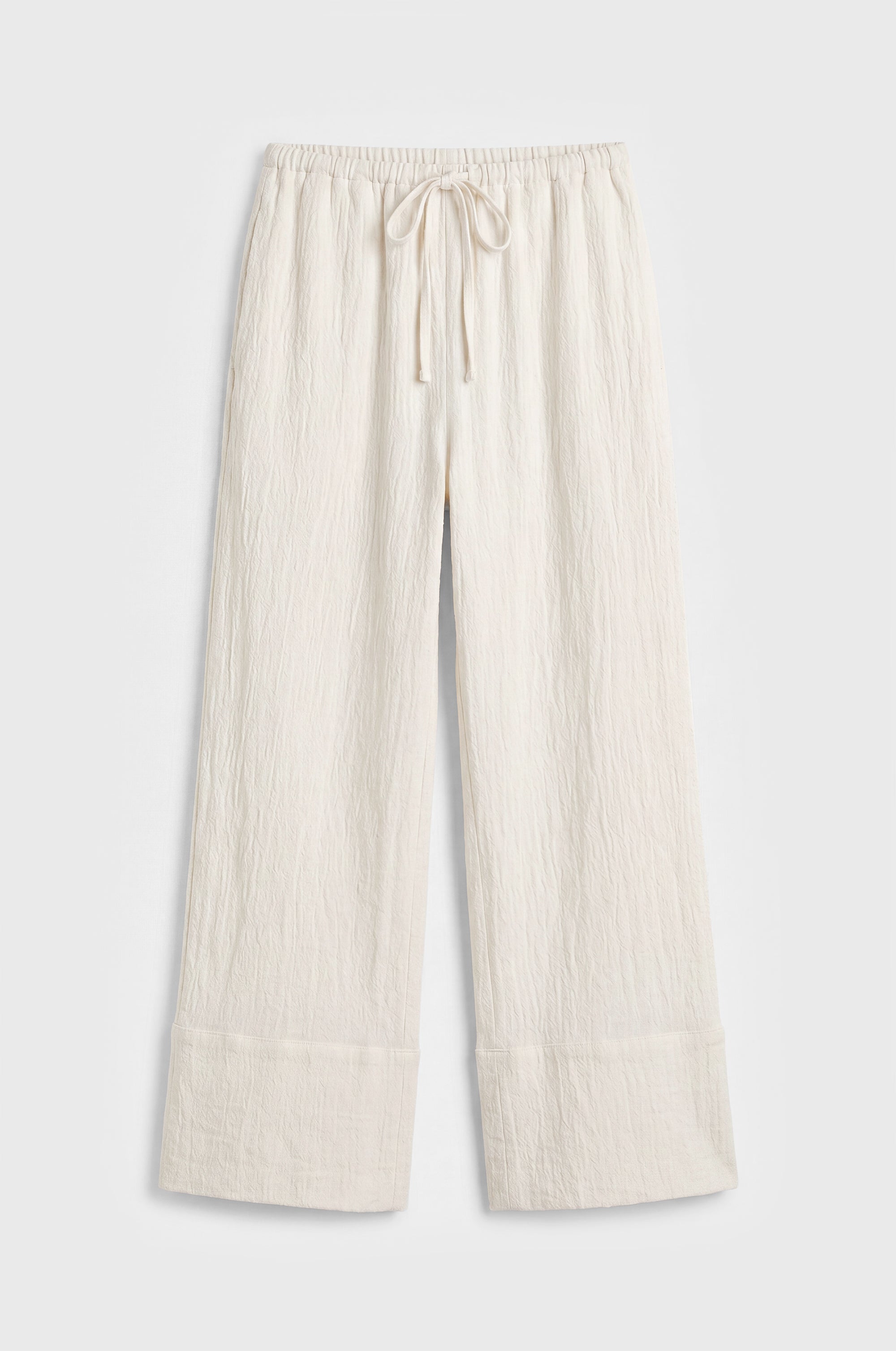 WIDE LEG CUFF PANT IN SEA SALT