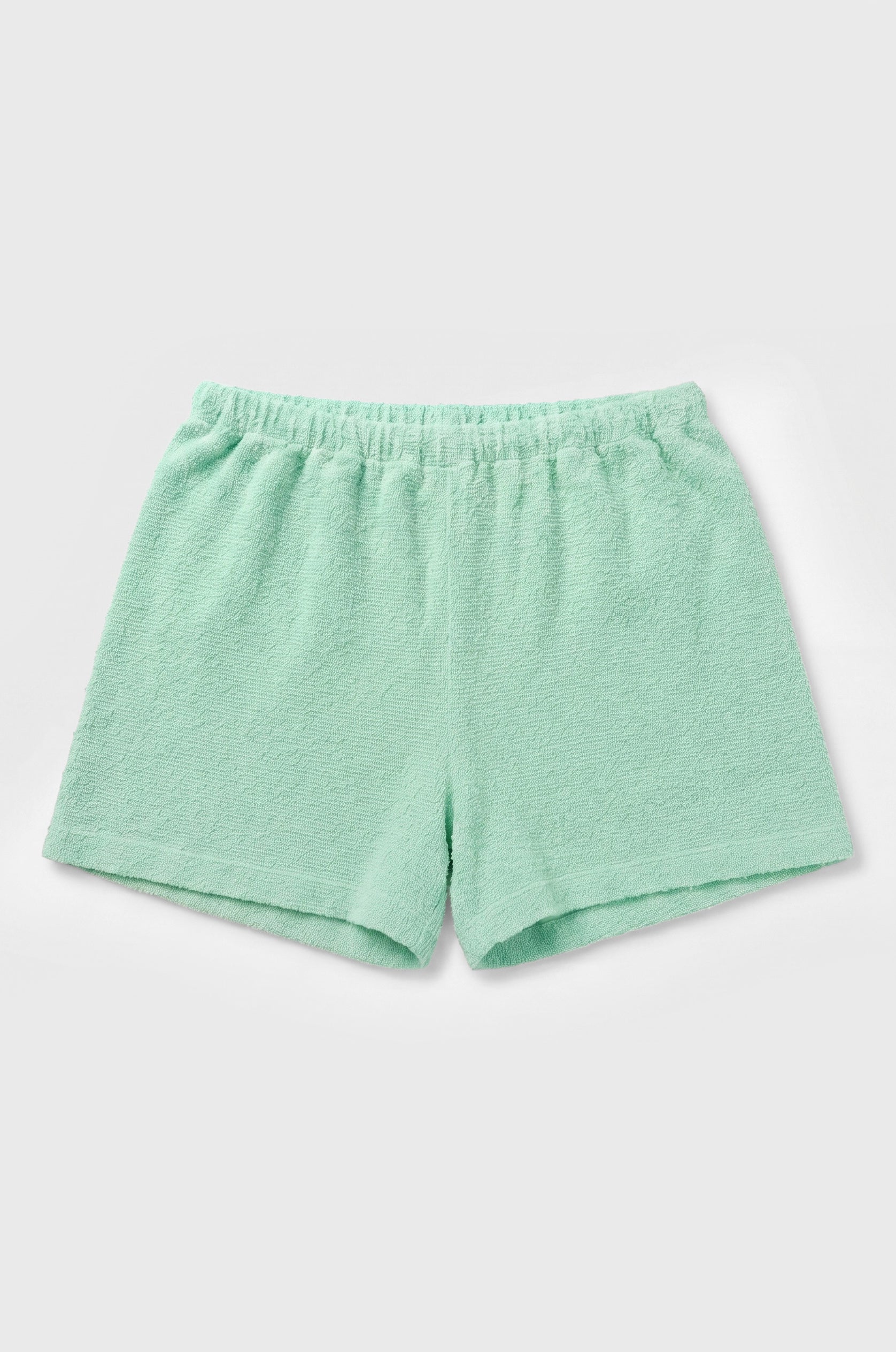 THE EVERYDAY SHORT IN MINT BOUCLÉ