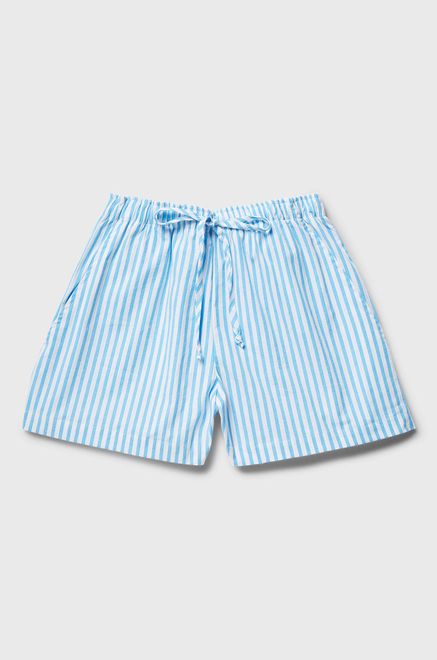 the lady & the sailor Flutter Short in Turquoise Stripe Poplin.