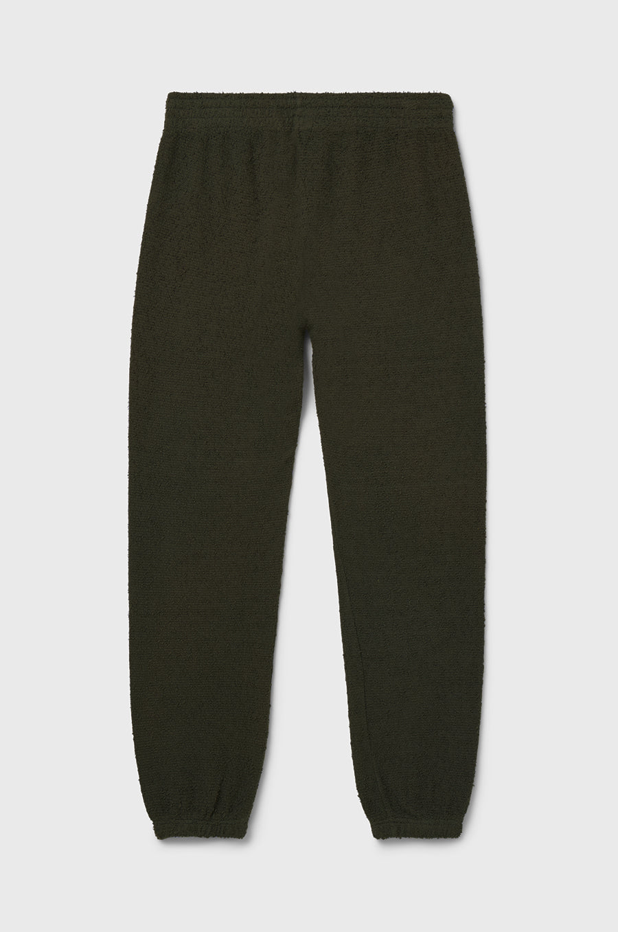 FULL LENGTH VINTAGE SWEATPANT IN MOSS BOUCLÉ