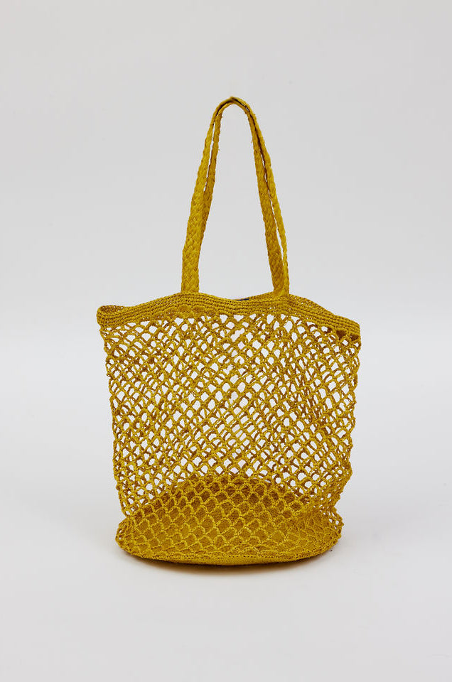 FISHERMAN TOTE IN YELLOW- the lady & the sailor