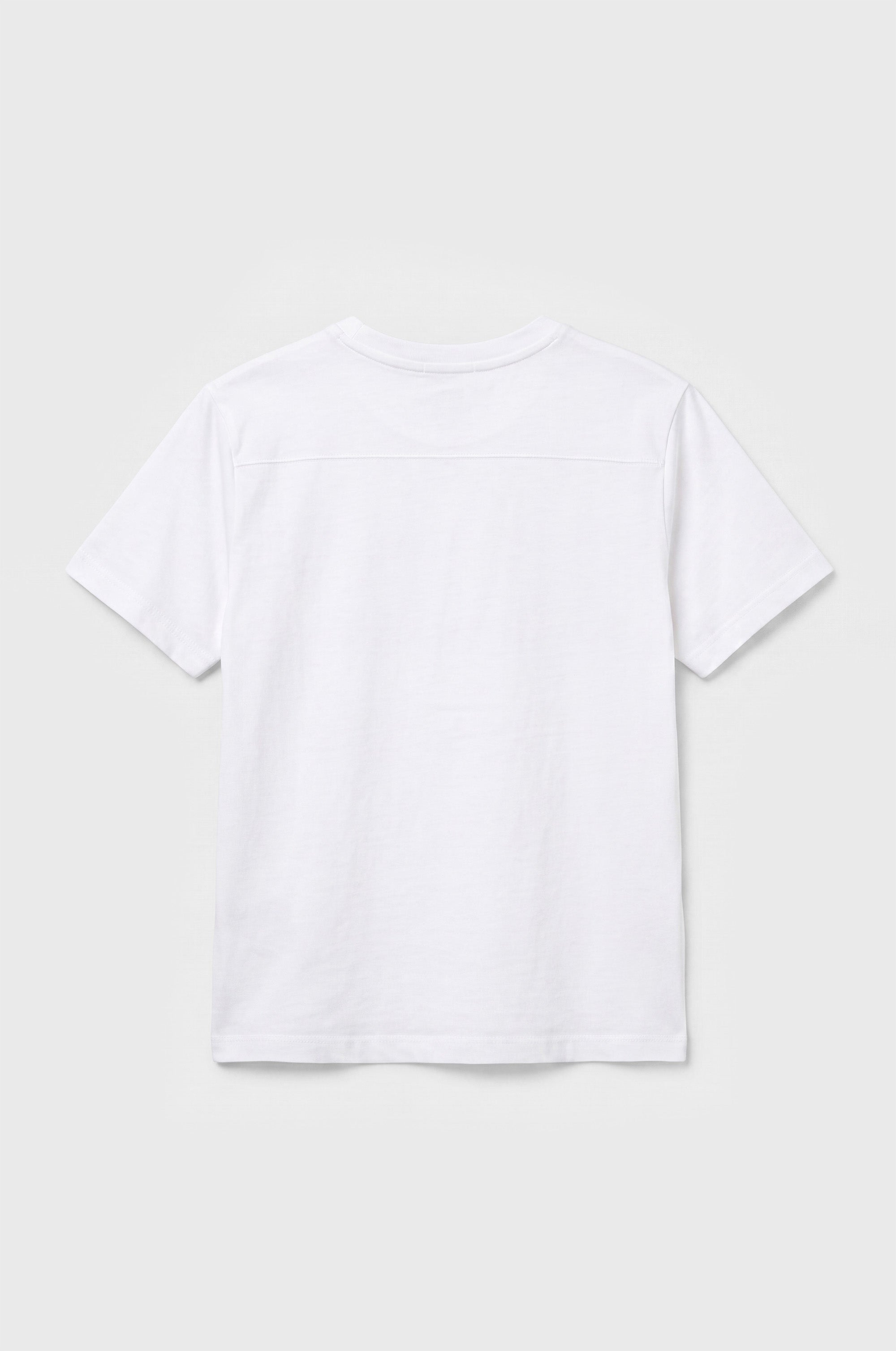 S/S BOY TEE IN WHITE COTTON LINEN