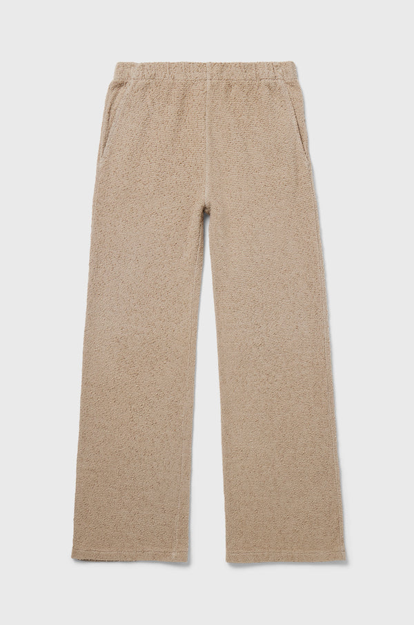 the lady and the sailor Straight Leg Sweatpant in Stone Bouclé.