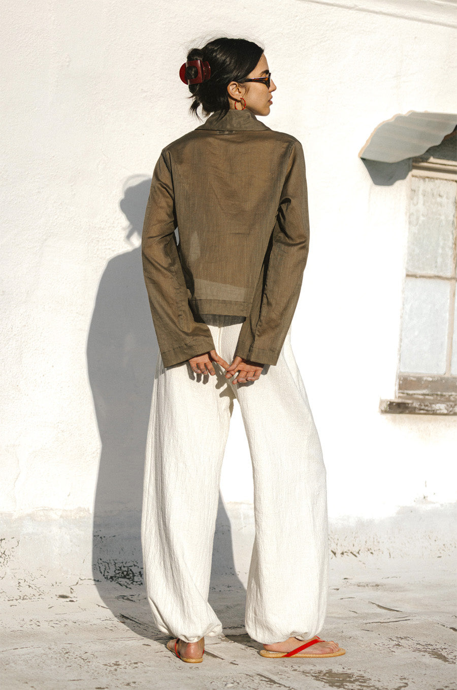 BALLOON PANT IN SEA SALT