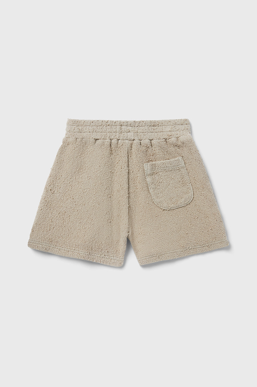 little lady & petit sailor Kids Weekend Short in Stone Bouclé