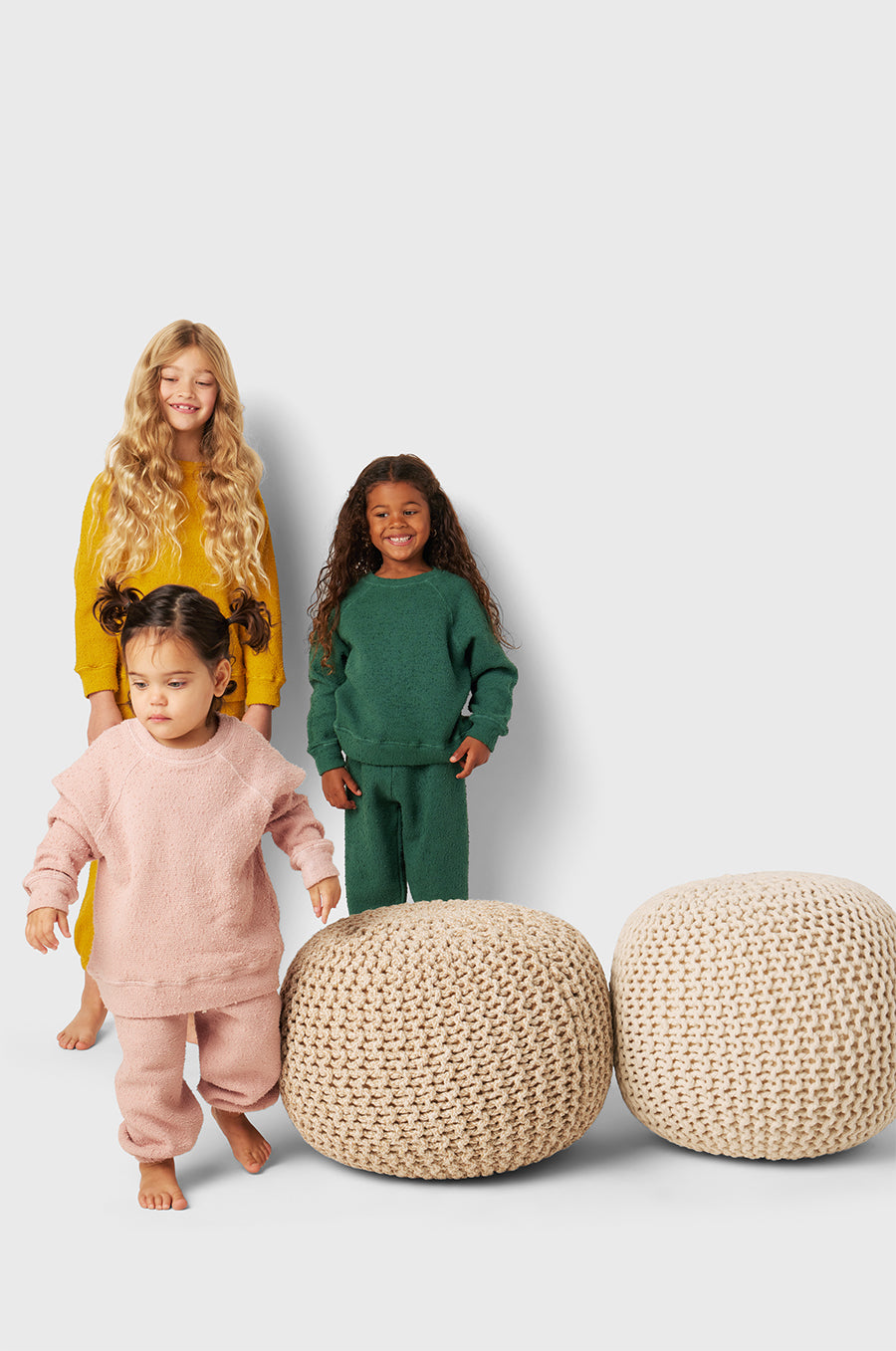 Kids Brentwood Sweatshirt in Petal Bouclé little lady & petit sailor