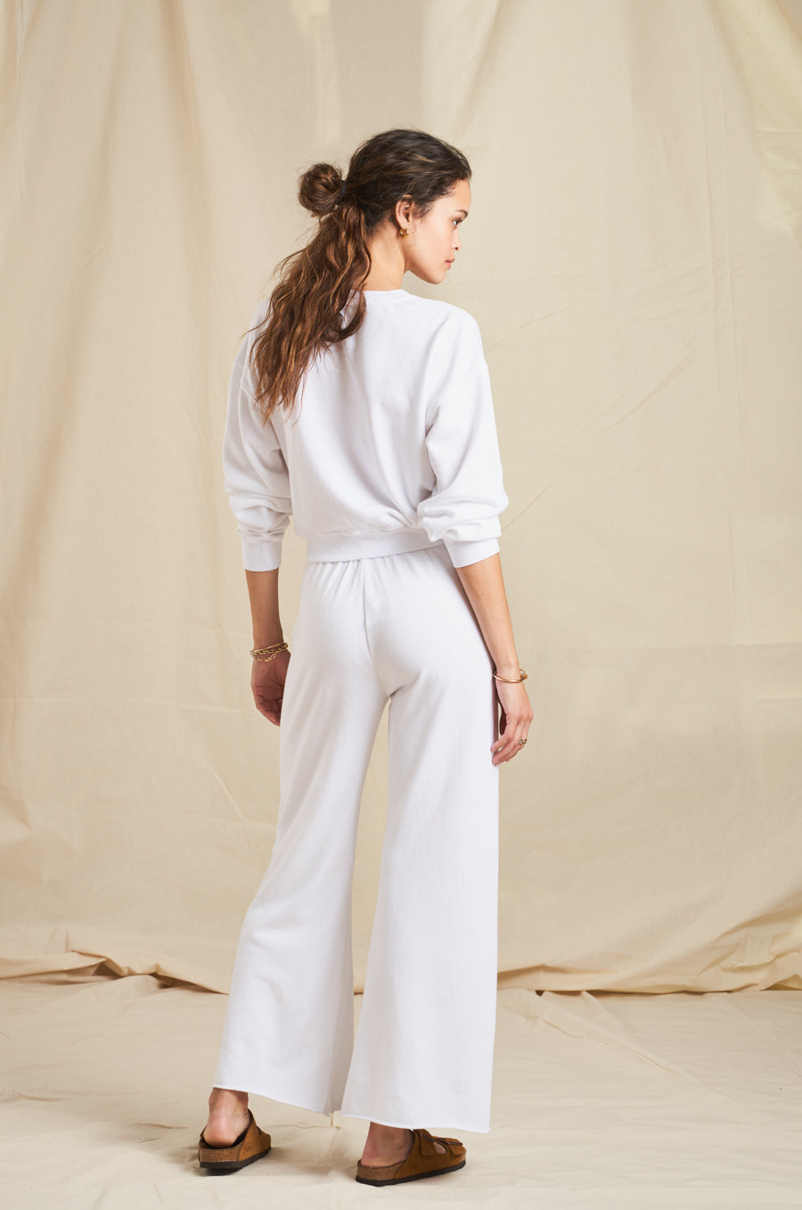 THE FRENCH FLARE PANT IN WHITE ORGANIC COTTON - the lady & the sailor