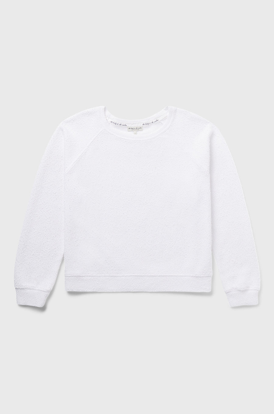 BRENTWOOD SWEATSHIRT IN WHITE BOUCLÉ - the lady & the sailor