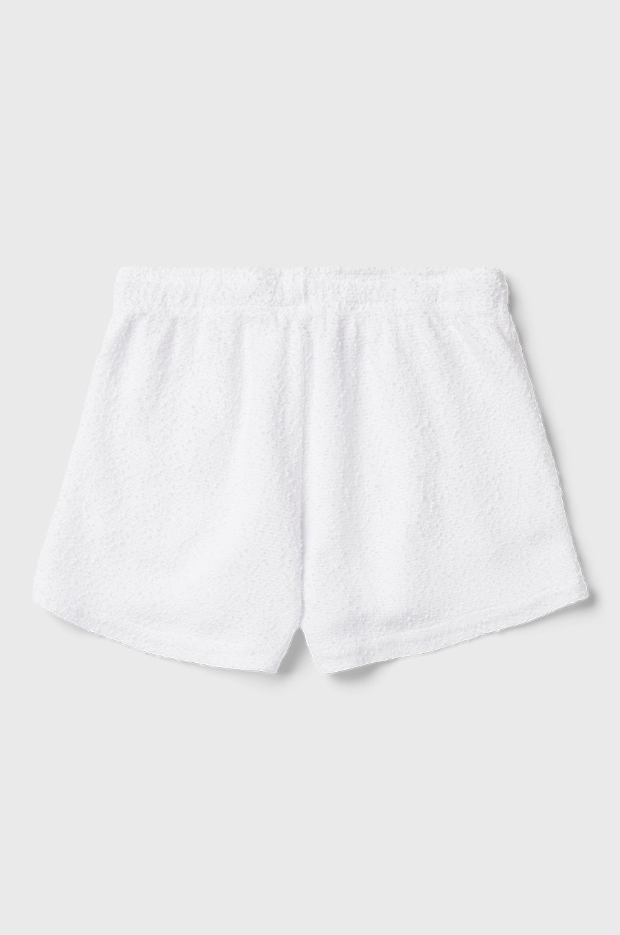 the lady & the sailor Weekend Short in White Boucle.