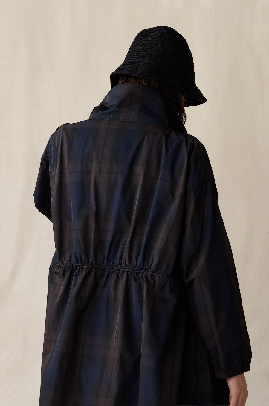 Anorak Jacket in midnight tartan styled with the Knit Chapeau in black - the lady & the sailor