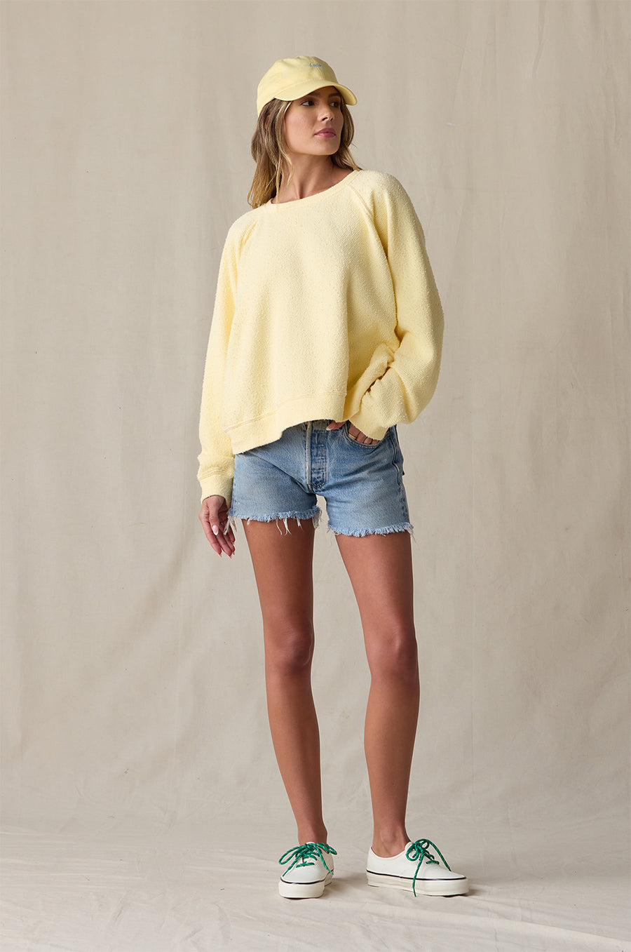 BRENTWOOD SWEATSHIRT IN BUTTER BOUCLÉ