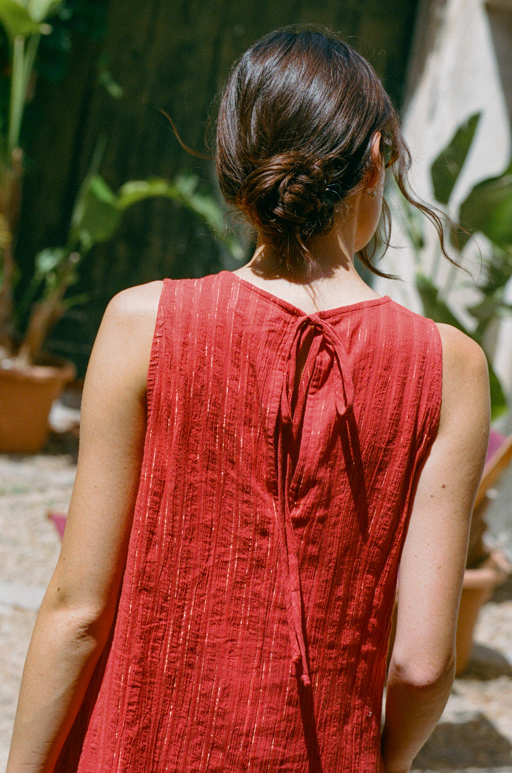 isola maxi dress in sienna/gold stripe - the lady & the sailor
