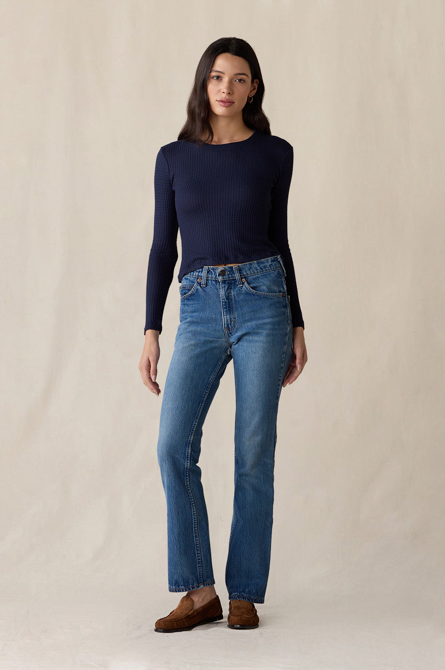 Classic L/S Crew | Navy | the lady & the sailor