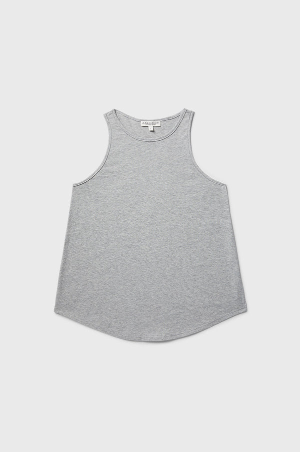 the lady & the sailor Bare Tank in Heather Grey Luxe Cotton.