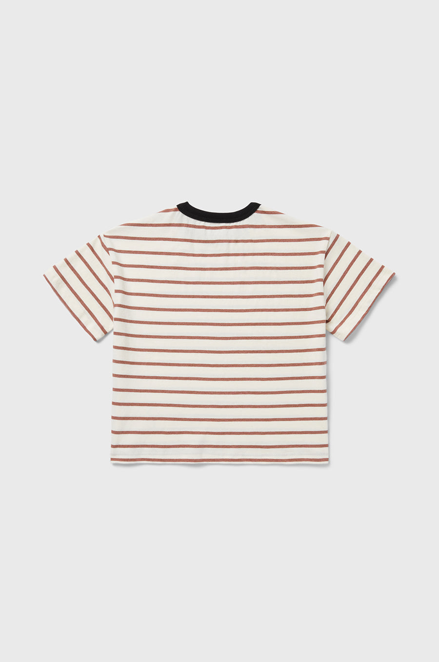 little lady & petit sailor Kids Boxy Tee in Rose Stripe