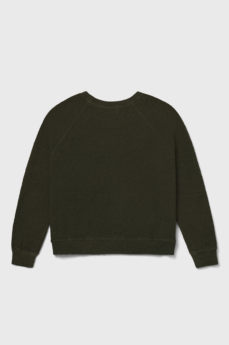 BRENTWOOD SWEATSHIRT IN MOSS BOUCLÉ