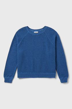 Brentwood Sweatshirt in Sea Blue Bouclé