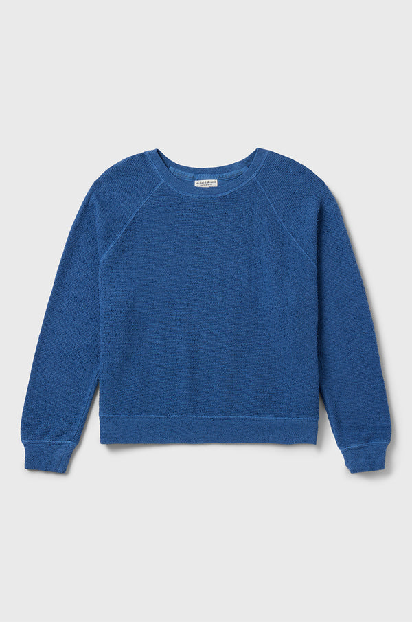 Brentwood Sweatshirt in Sea Blue Bouclé