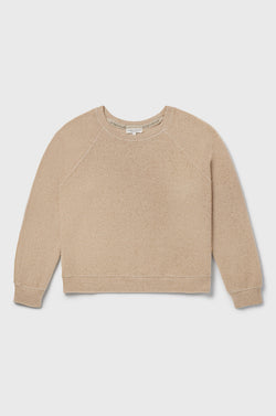 the lady & the sailor Brentwood Sweatshirt in Stone Bouclé.