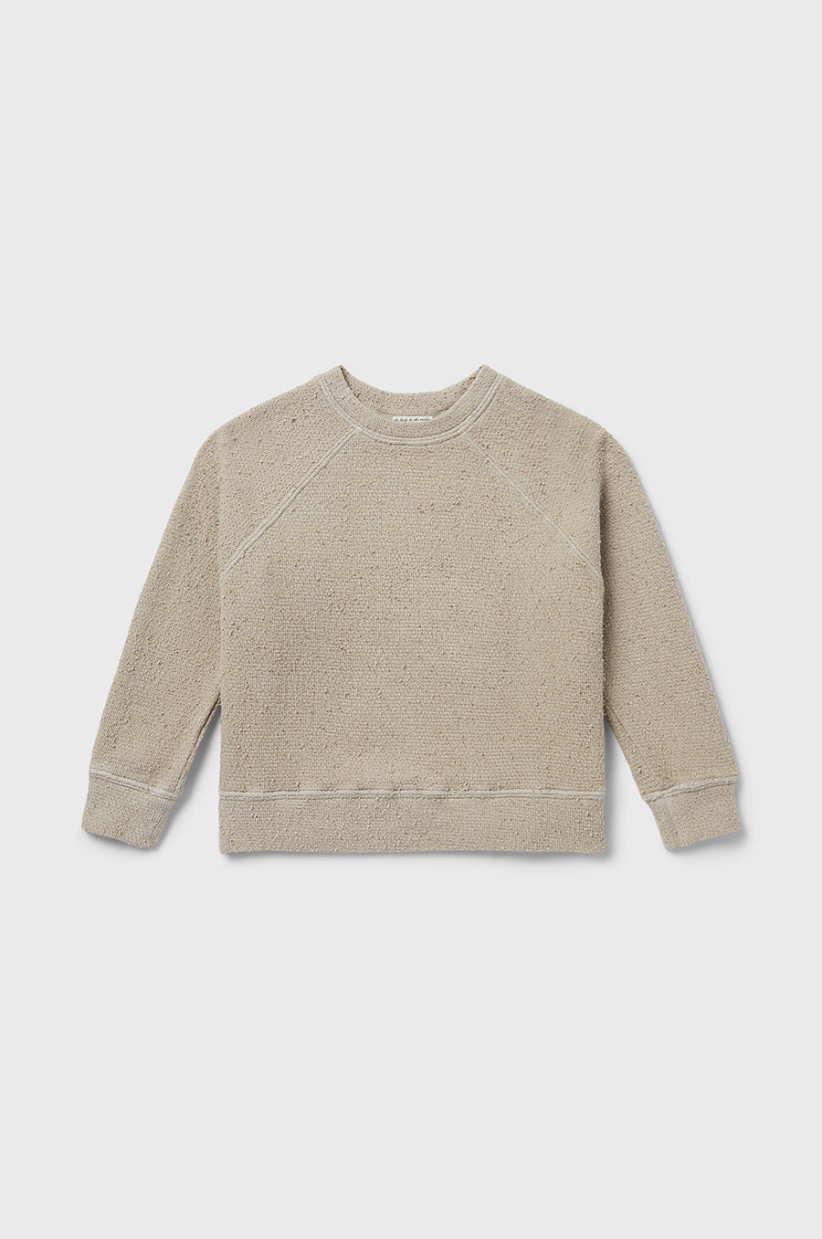 Kids Brentwood Sweatshirt in Stone Bouclé Kids Tan Sweatshirt little lady & petit sailor 