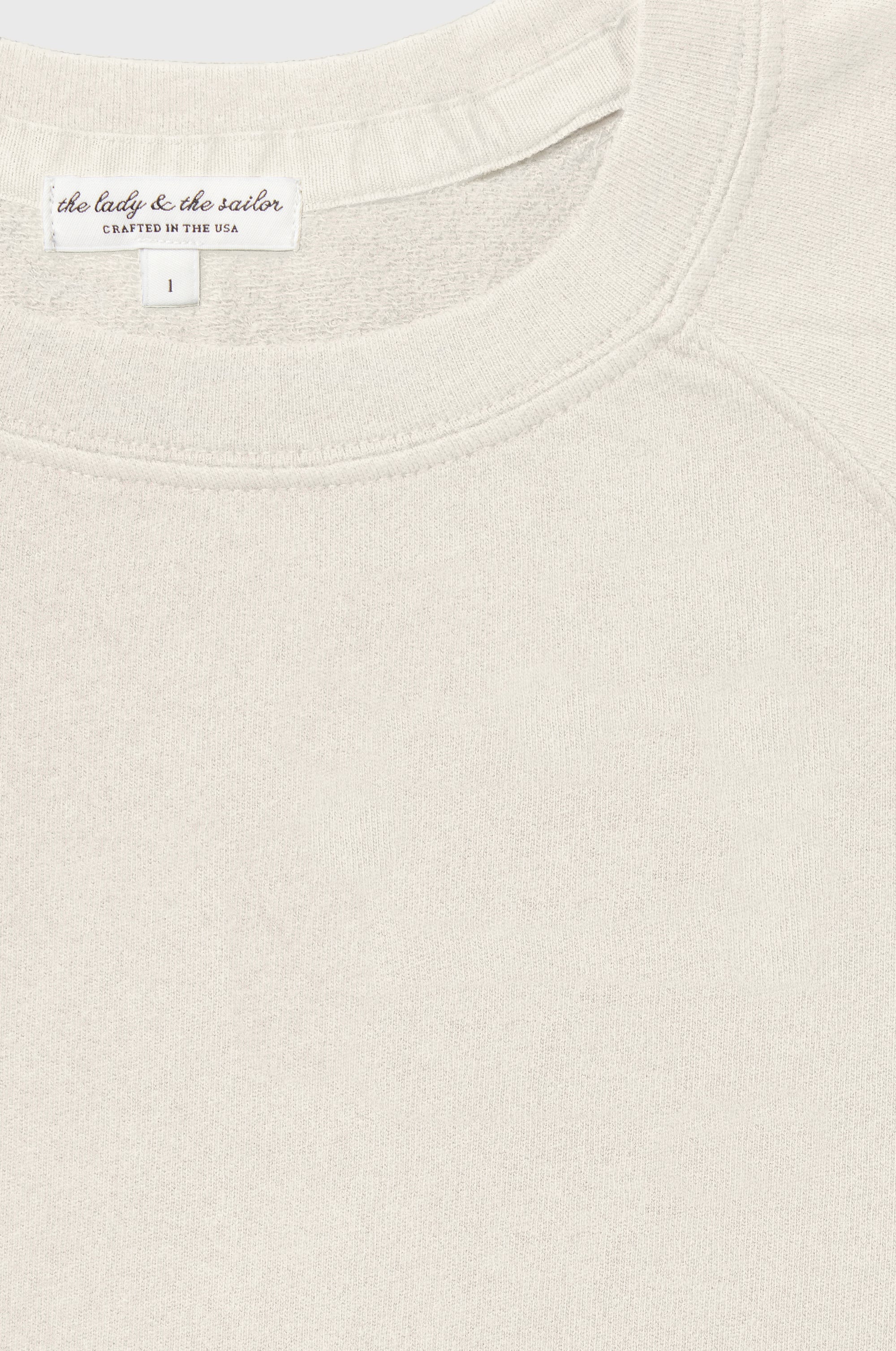 BRENTWOOD SWEATSHIRT IN VANILLA ORGANIC COTTON