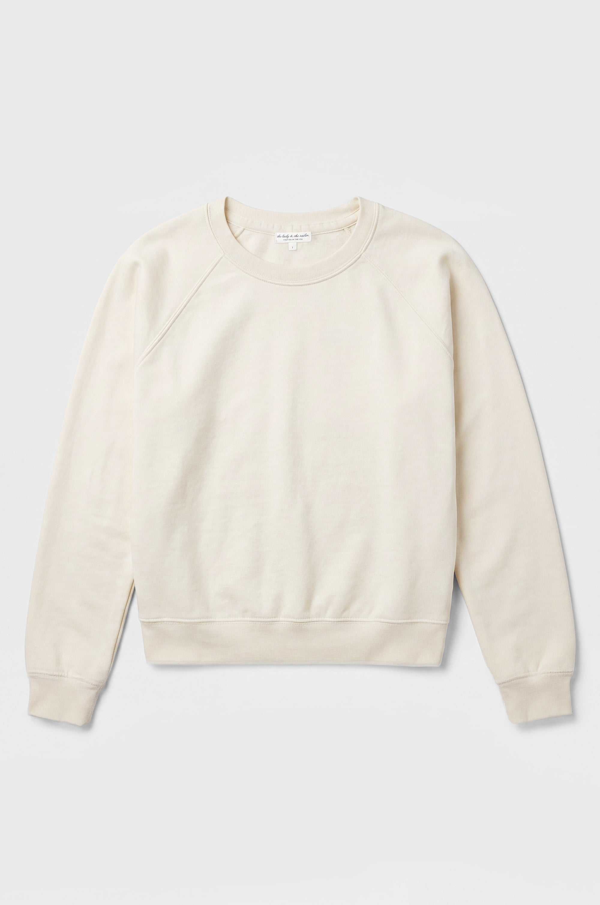 BRENTWOOD SWEATSHIRT IN VANILLA ORGANIC COTTON