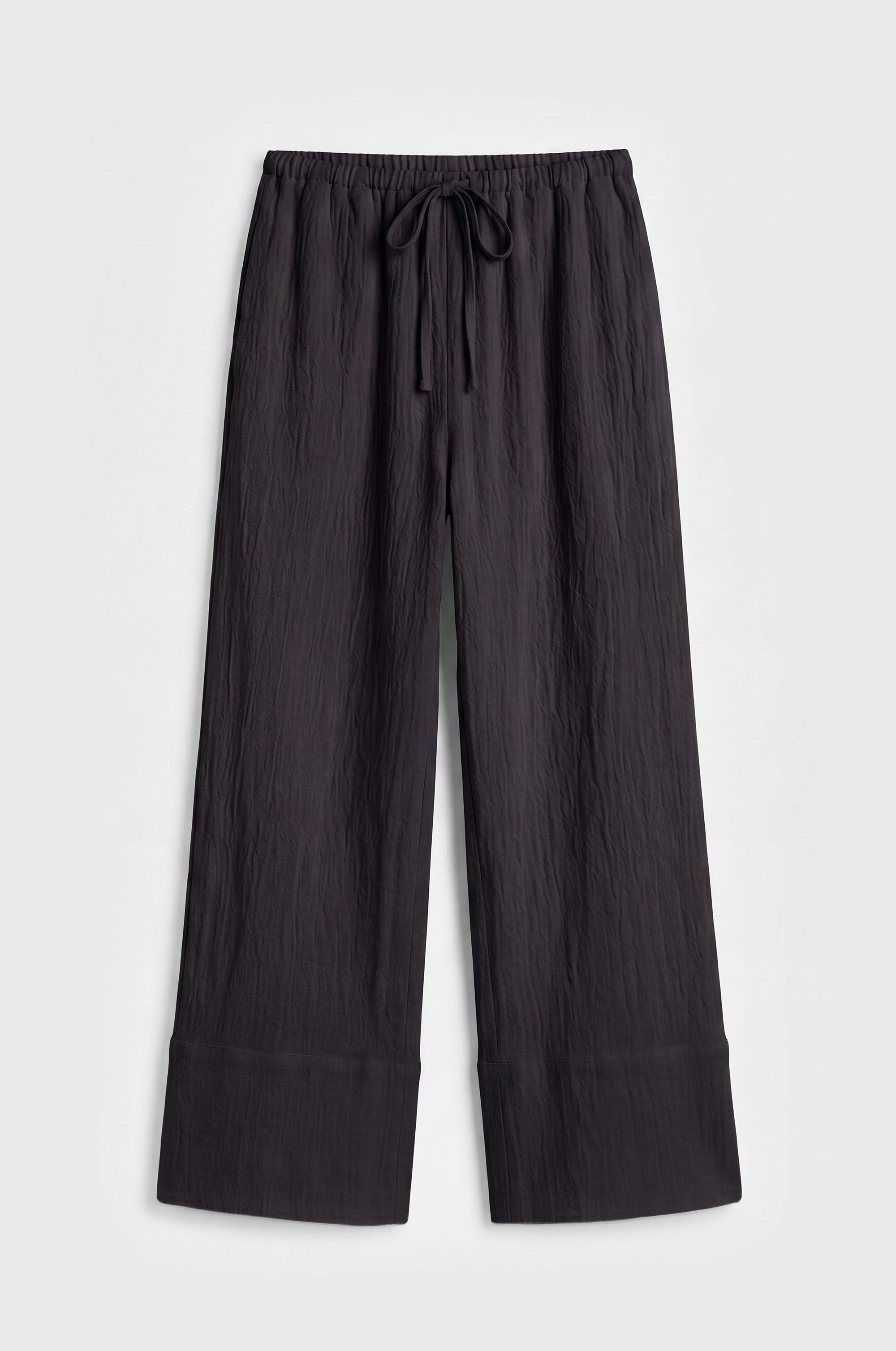 WIDE LEG CUFF PANT IN BLACK