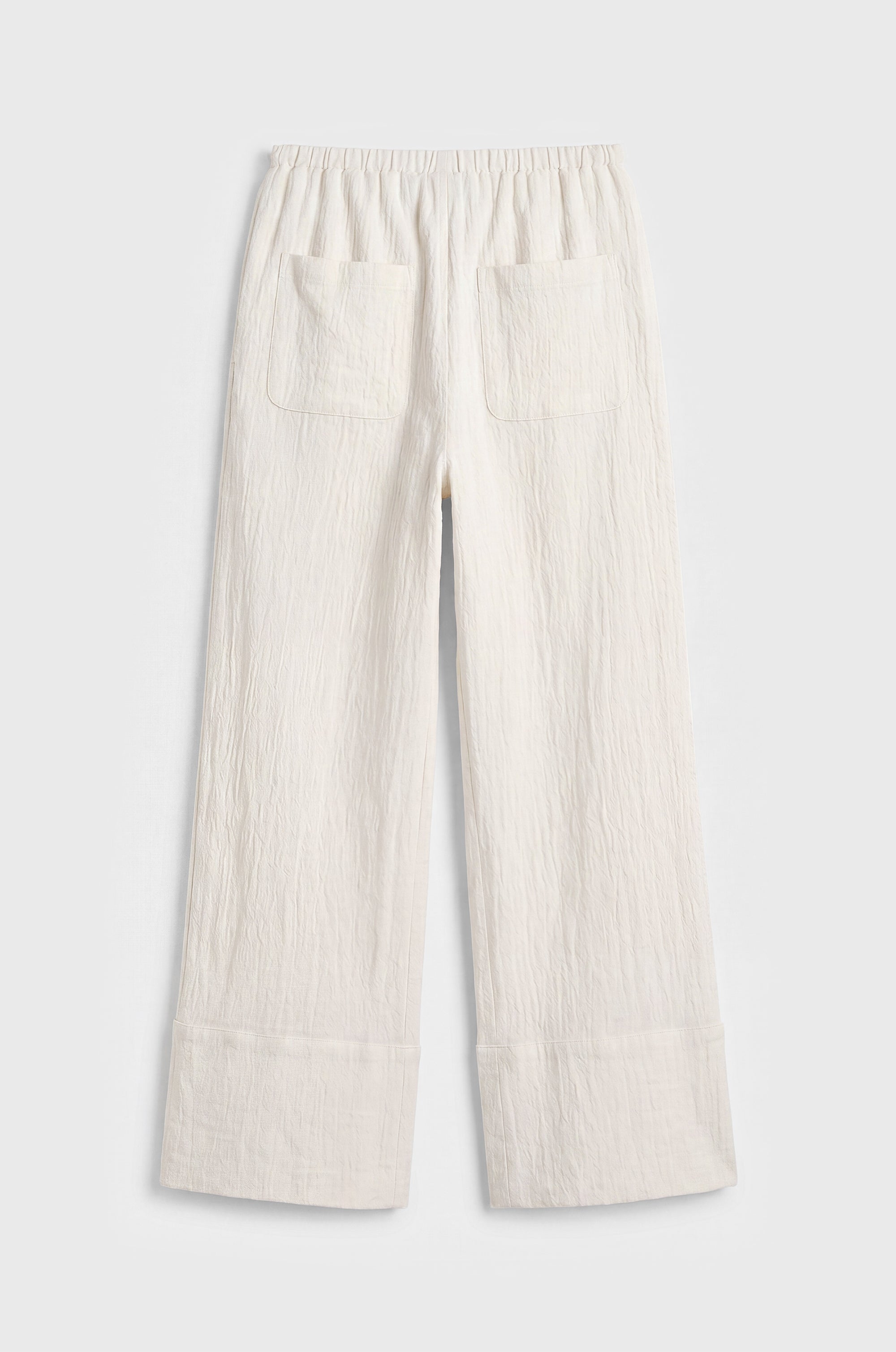 WIDE LEG CUFF PANT IN SEA SALT