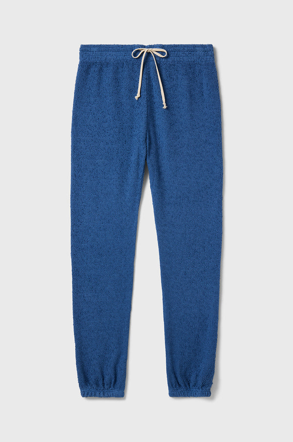 Full Length Vintage Sweatpant in Sea Blue Boucle