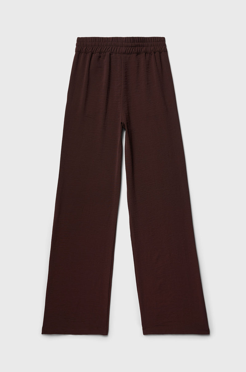 the lady & the sailor Hight Waisted  Drawstring Pant in Chocolate Air Flow.