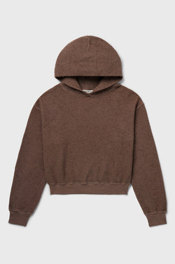 the lady and the sailor Hoodie in Bark Boucle.