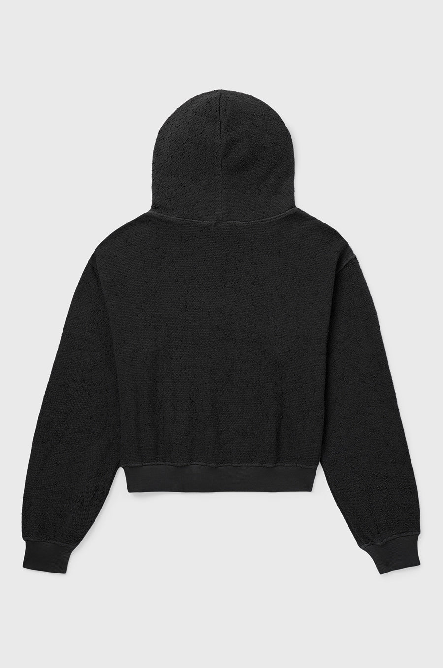 THE HOODIE IN BLACK BOUCLÉ
