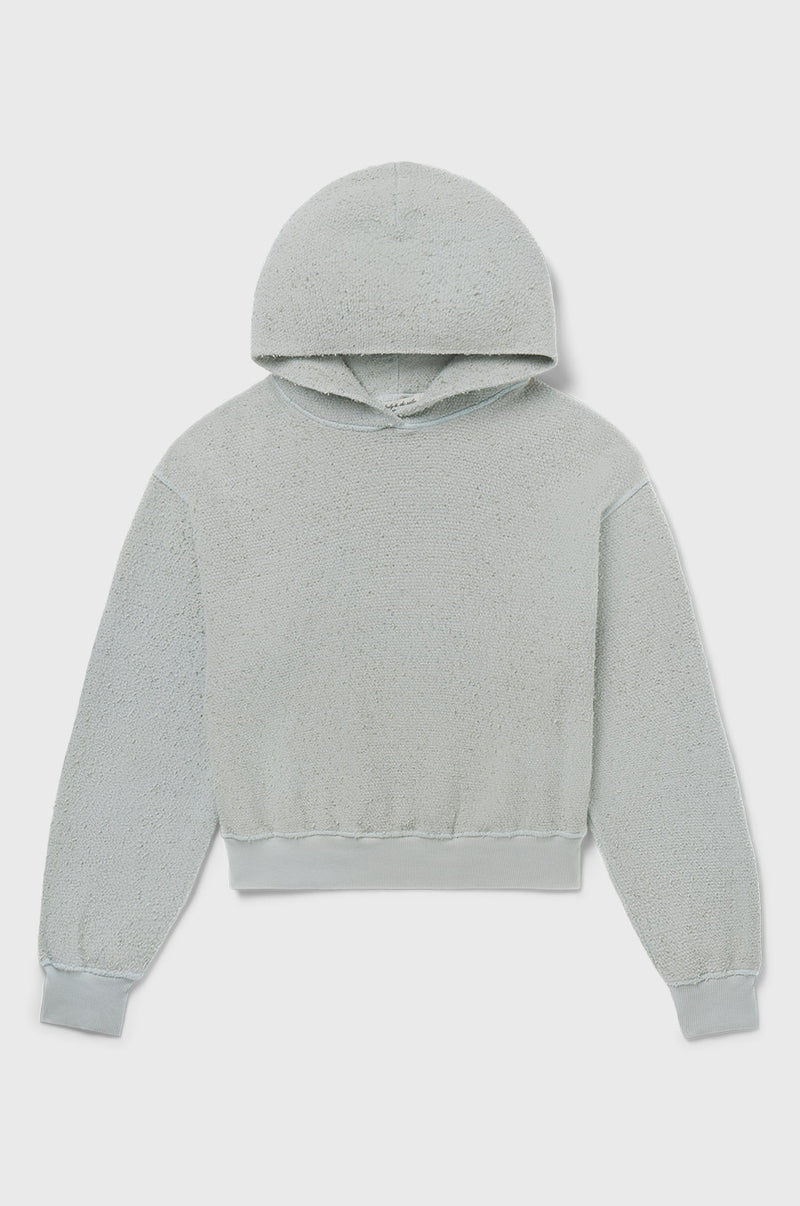 the lady and the sailor Hoodie in Seafoam Boucle.