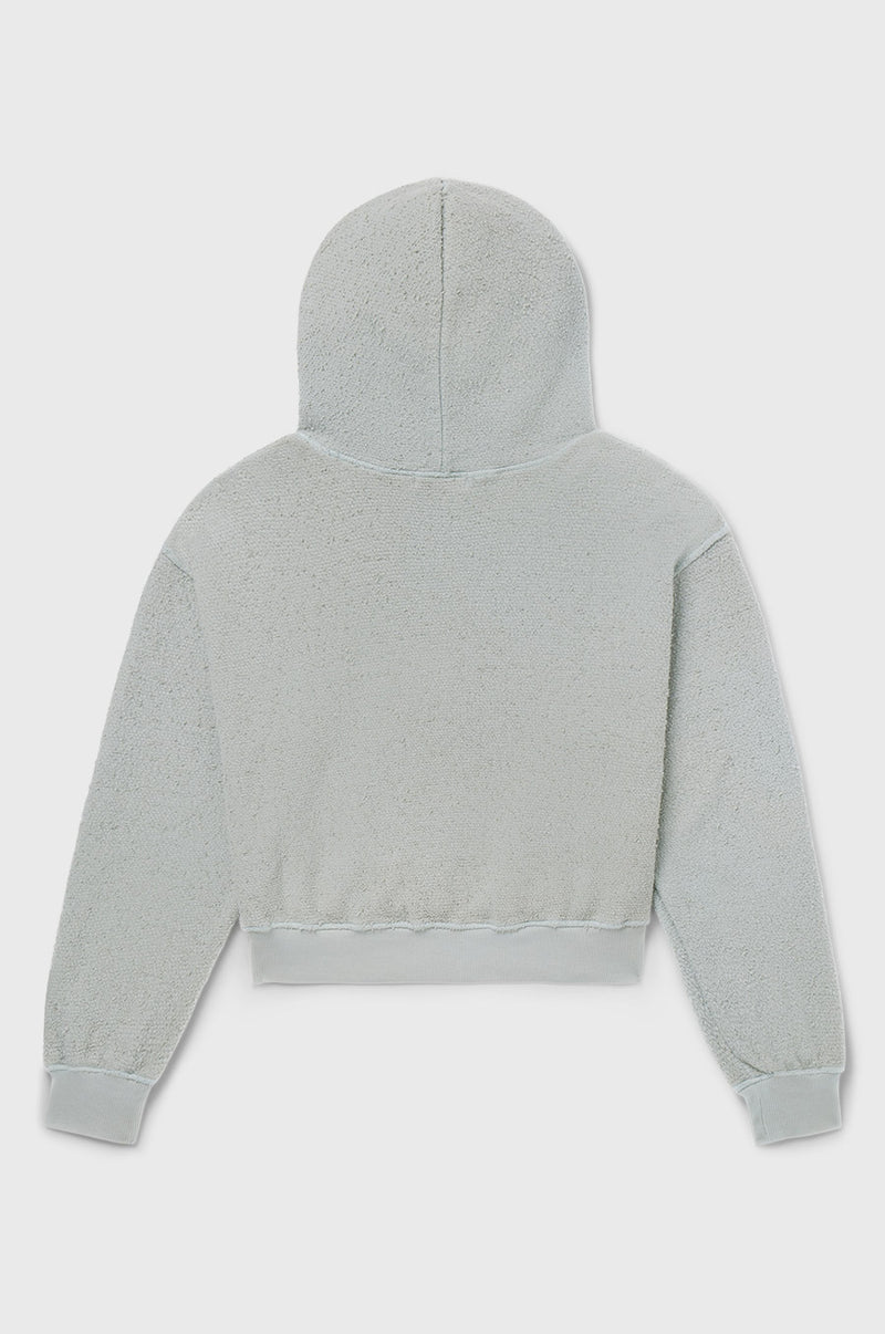 the lady and the sailor Hoodie in Seafoam Boucle.